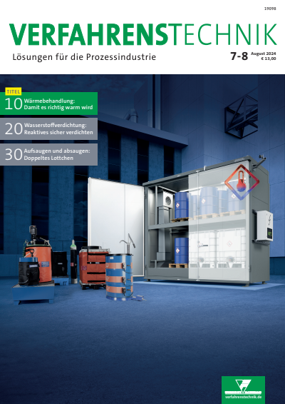 Cover der Ausgabe: Verfahrenstechnik Jahrgang 58 (2024), Heft 07-08