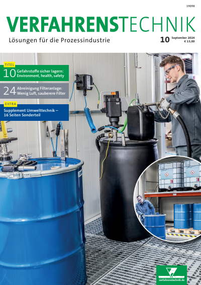 Cover der Ausgabe: Verfahrenstechnik Jahrgang 58 (2024), Heft 10