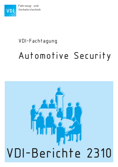 Cover des Buchs: VDI-Fachtagung Automotive Security