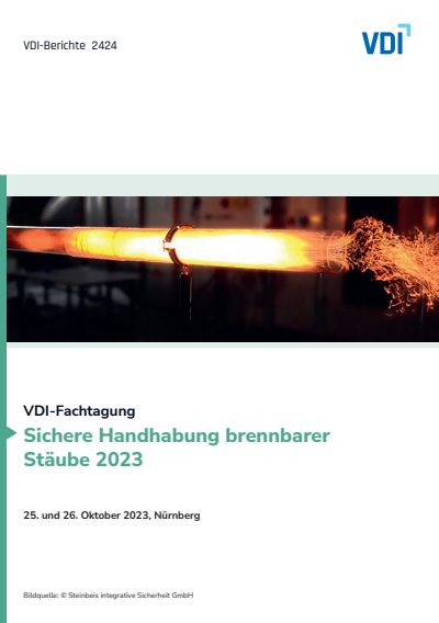 Cover des Buchs: Sichere Handhabung brennbarer Stäube 2023