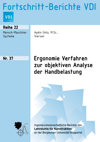Cover des Buchs: Ergonomie Verfahren zur objektiven Analyse der Handbelastung