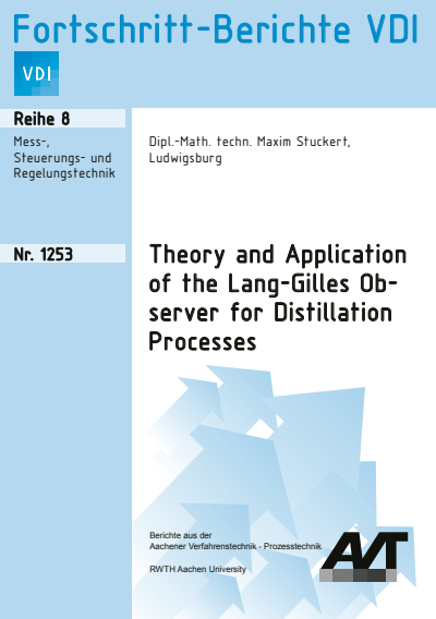Cover des Buchs: Theory and Application of the Lang-Gilles Observer for Distillation Processes