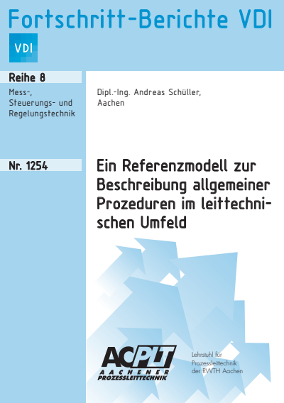 Cover des Buchs: Ein Referenzmodell zur Beschreibung allgemeiner Prozeduren im leittechnischen Umfeld