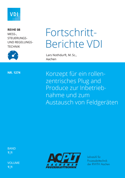 Cover des Buchs: Konzept für ein rollenzentrisches Plug and Produce zur Inbetriebnahme und zum Austausch von Feldgeräten