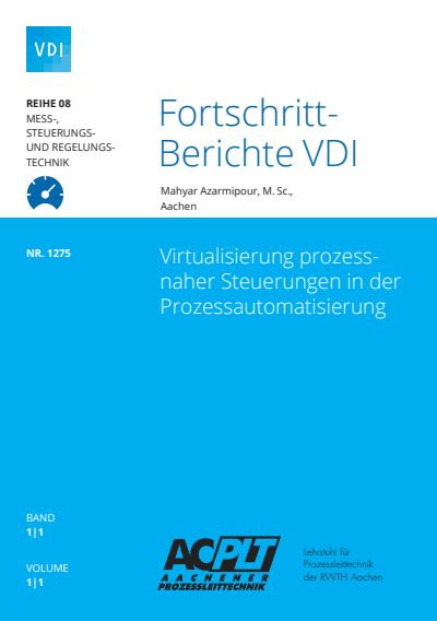 Cover des Buchs: Virtualisierung prozessnaher Steuerungen in der Prozessautomatisierung