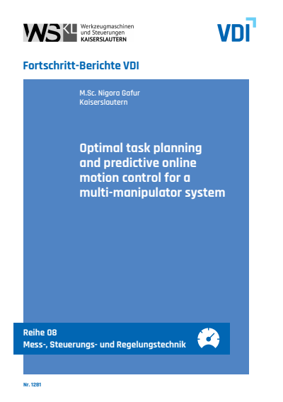 Cover des Buchs: Optimal task planning and predictive online motion control for a multi-manipulator system