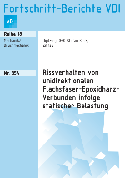 Cover des Buchs: Rissverhalten von unidirektionalen Flachsfaser-Epoxidharz-Verbunden infolge statischer Belastung