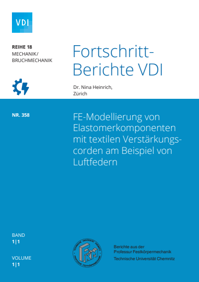 Cover des Buchs: FE-Modellierung von Elastomerkomponenten mit textilen Verstärkungscorden am Beispiel von Luftfedern