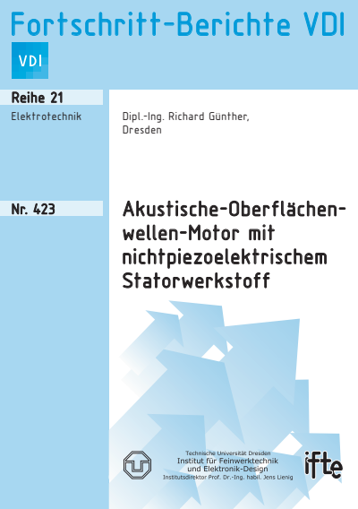 Cover des Buchs: Akustische-Oberflächenwellen-Motor mit nichtpiezoelektrischem Statorwerkstoff