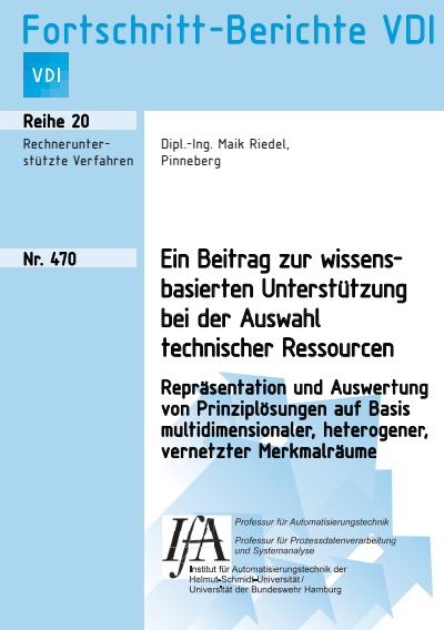 Cover des Buchs: Ein Beitrag zur wissensbasierten Unterstützung bei der Auswahl technischer Ressourcen