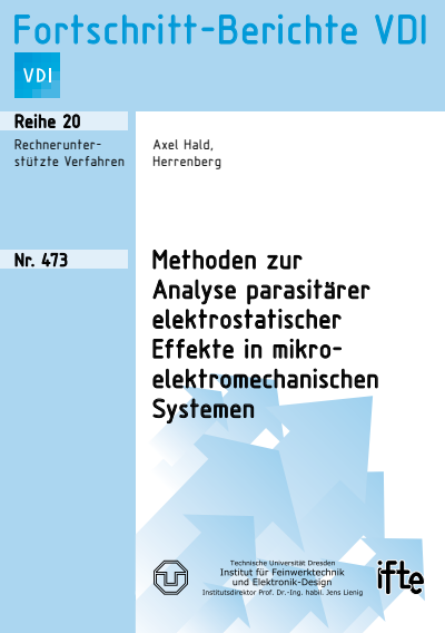 Cover des Buchs: Methoden zur Analyse parasitärer elektrostatischer Effekte in mikroelektromechanischen Systemen