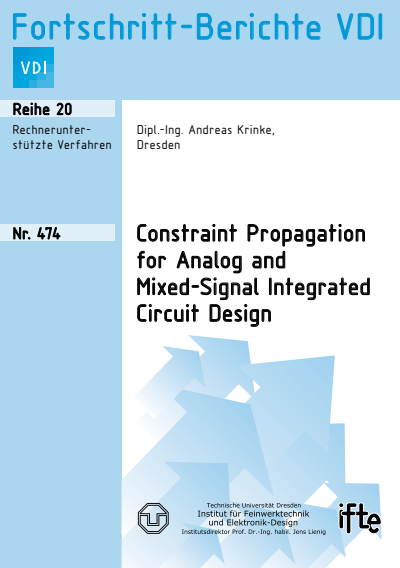 Cover des Buchs: Constraint Propagation for Analog and Mixed-Signal Integrated Circuit Design