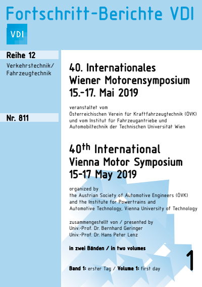 Cover des Buchs: 40. Internationales Wiener Motorensymposium 15.-17. Mai 2019