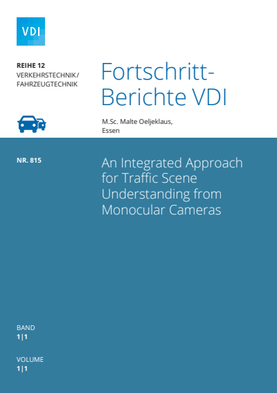 Cover of book: An Integrated Approach for Traffic Scene Understanding from Monocular Cameras