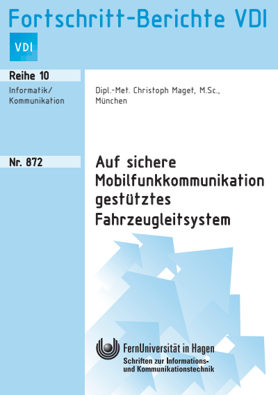 Cover des Buchs: Auf sichere Mobilfunkkommunikation gestütztes Fahrzeugleitsystem