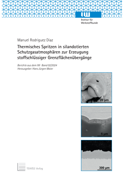 Cover des Buchs: Thermisches Spritzen in silandotierten Schutzgasatmosphären zur Erzeugung stoffschlüssiger Grenzflächenübergänge