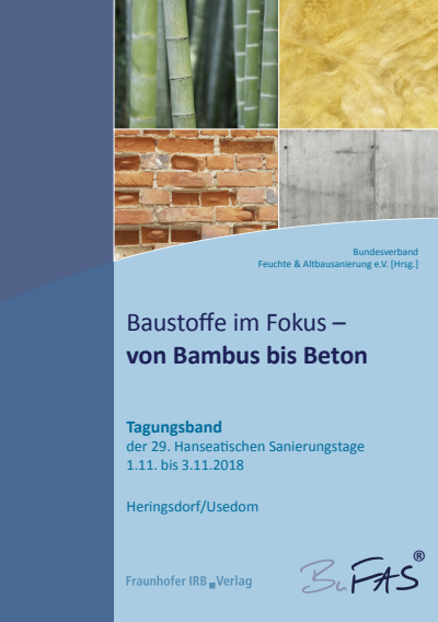 Cover des Buchs: Baustoffe im Fokus - von Bambus bis Beton.