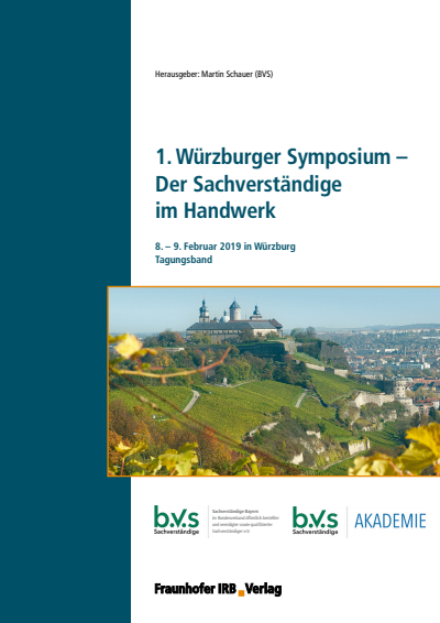 Cover des Buchs: 1. Würzburger Symposium - Der Sachverständige im Handwerk.