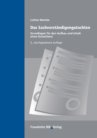 Cover des Buchs: Das Sachverständigengutachten.