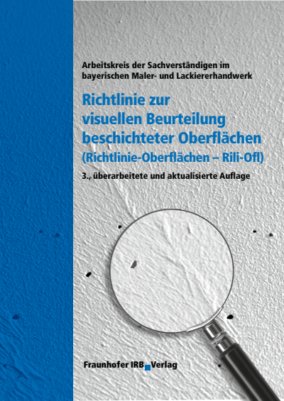 Cover des Buchs: Richtlinie zur visuellen Beurteilung beschichteter Oberflächen (Richtlinie - Oberflächen Rili-Ofl).