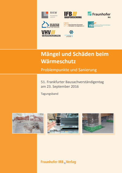 Cover des Buchs: Mängel und Schäden beim Wärmeschutz. Problempunkte und Sanierung