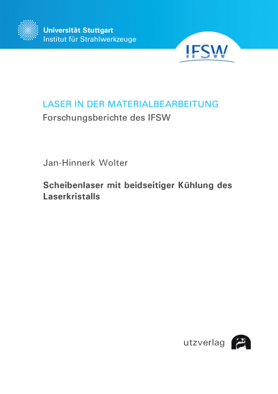 Cover des Buchs: Scheibenlaser mit beidseitiger Kühlung des Laserkristalls