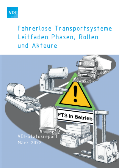 Cover des Buchs: Fahrerlose Transportsysteme Leitfaden, Phasen, Rollen und Akteure