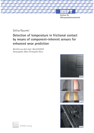 Cover des Buchs: Detection of temperature in frictional contact by means of component-inherent sensors for enhanced wear prediction