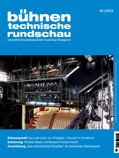 Cover der Ausgabe: Bühnentechnische Rundschau Jahrgang 117 (2023), Heft 2