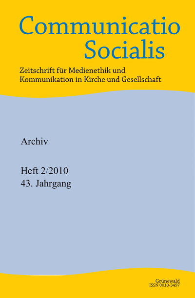 Cover der Ausgabe: Communicatio Socialis (ComSoc) Jahrgang 43 (2010), Heft 2