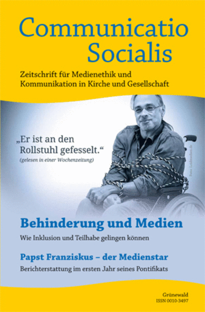 Cover der Ausgabe: Communicatio Socialis (ComSoc) Jahrgang 47 (2014), Heft 1