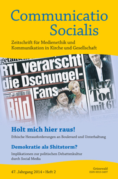 Cover der Ausgabe: Communicatio Socialis (ComSoc) Jahrgang 47 (2014), Heft 2