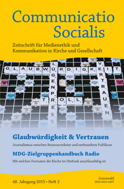 Cover der Ausgabe: Communicatio Socialis (ComSoc) Jahrgang 48 (2015), Heft 2