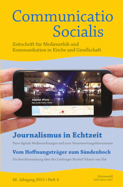 Cover der Ausgabe: Communicatio Socialis (ComSoc) Jahrgang 48 (2015), Heft 4