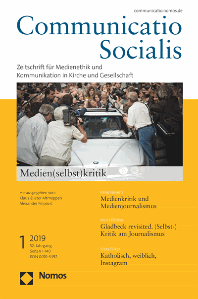 Cover der Ausgabe: Communicatio Socialis (ComSoc) Jahrgang 52 (2019), Heft 1