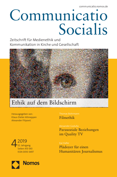 Cover der Ausgabe: Communicatio Socialis (ComSoc) Jahrgang 52 (2019), Heft 4