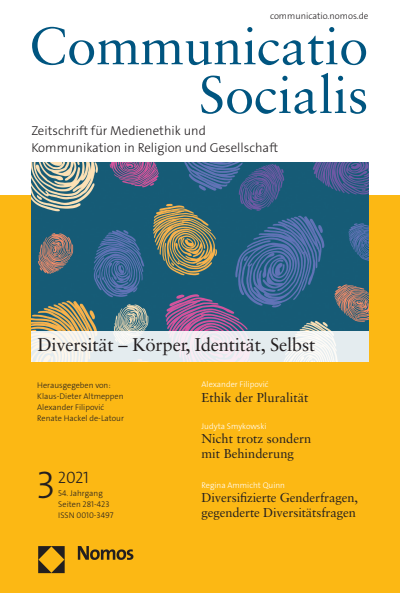 Cover der Ausgabe: Communicatio Socialis (ComSoc) Jahrgang 54 (2021), Heft 3