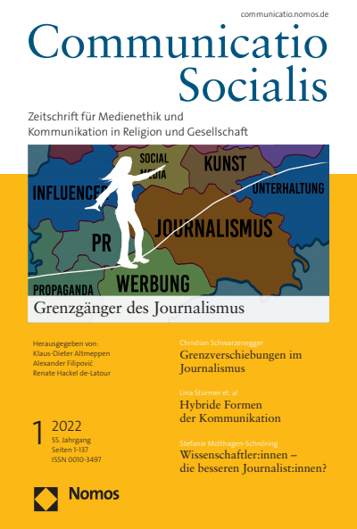 Cover of Volume: Communicatio Socialis (ComSoc) Volume 55 (2022), Edition 1