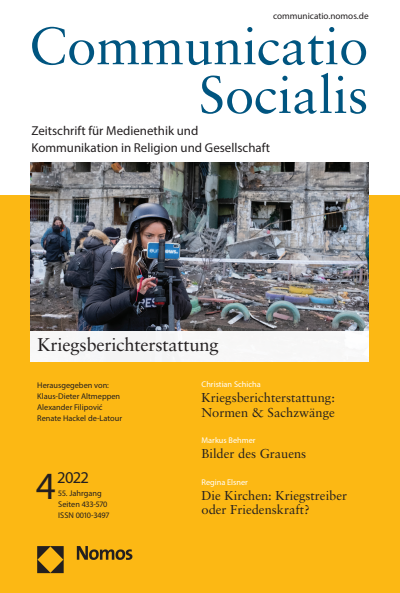 Cover of Volume: Communicatio Socialis (ComSoc) Volume 55 (2022), Edition 4