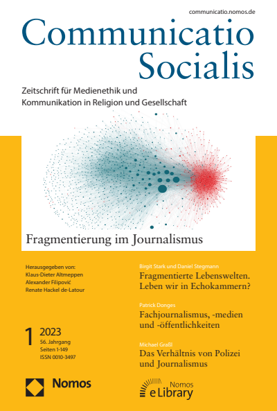 Cover of Volume: Communicatio Socialis (ComSoc) Volume 56 (2023), Edition 1