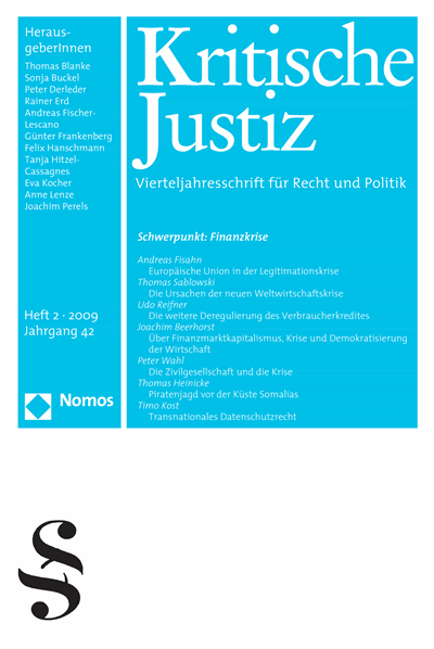 Cover der Ausgabe: KJ Kritische Justiz Jahrgang 42 (2009), Heft 2
