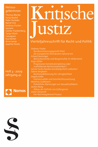 Cover der Ausgabe: KJ Kritische Justiz Jahrgang 42 (2009), Heft 3