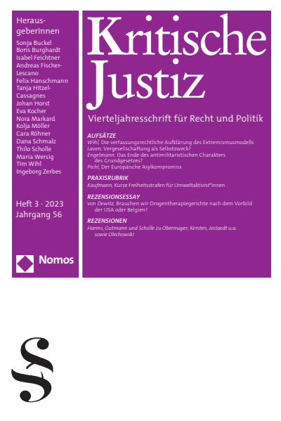 Cover der Ausgabe: KJ Kritische Justiz Jahrgang 56 (2023), Heft 3