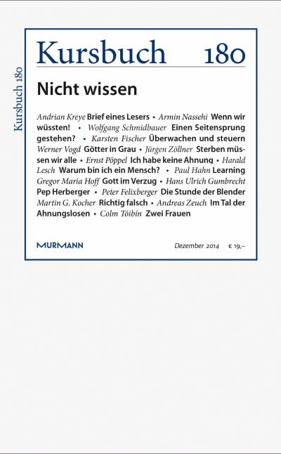 Cover der Ausgabe: Kursbuch Jahrgang 50 (2014), Heft 180