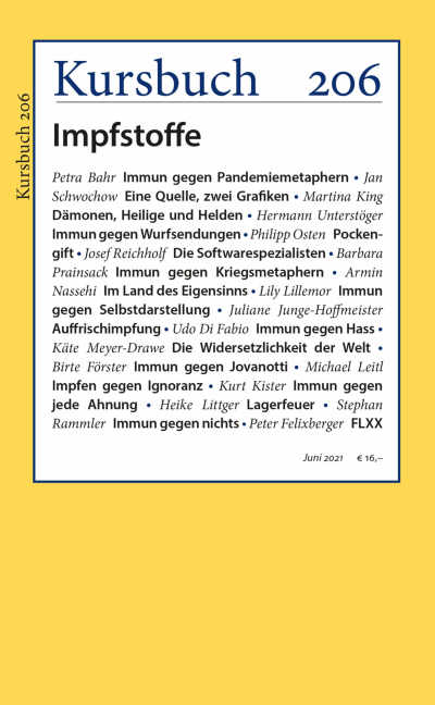 Cover der Ausgabe: Kursbuch Jahrgang 57 (2021), Heft 206