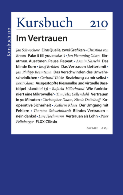 Cover der Ausgabe: Kursbuch Jahrgang 58 (2022), Heft 210