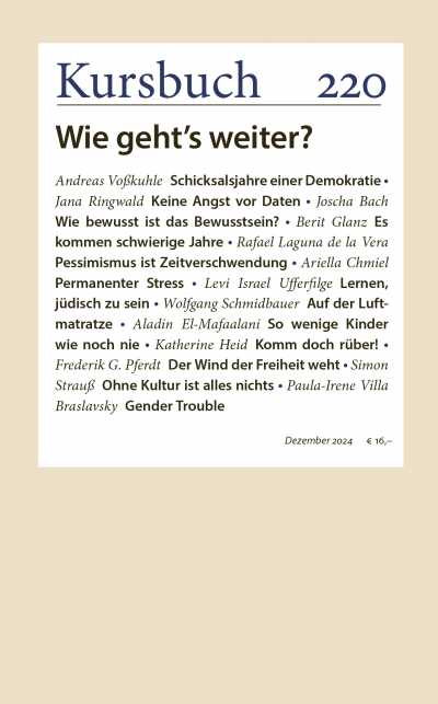 Cover der Ausgabe: Kursbuch Jahrgang 60 (2024), Heft 220