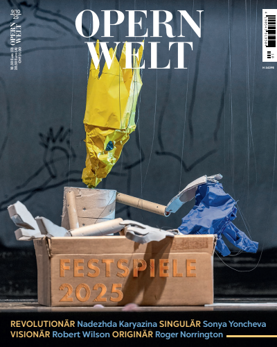Cover der Ausgabe: Opernwelt Jahrgang 66 (2025), Heft 9-10