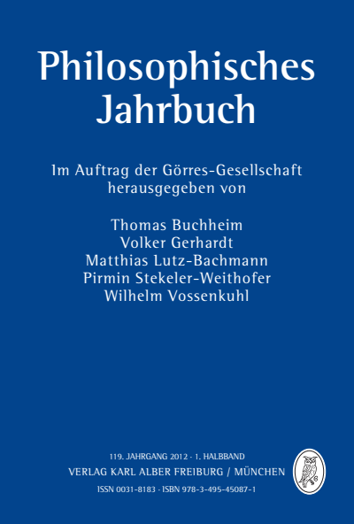 Cover der Ausgabe: Philosophisches Jahrbuch Jahrgang 119 (2012), Heft 1