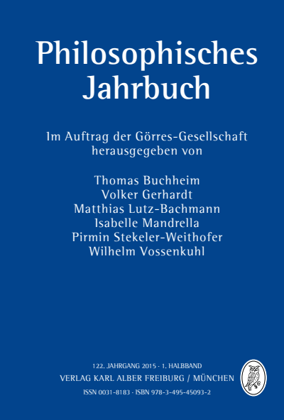 Cover der Ausgabe: Philosophisches Jahrbuch Jahrgang 122 (2015), Heft 1